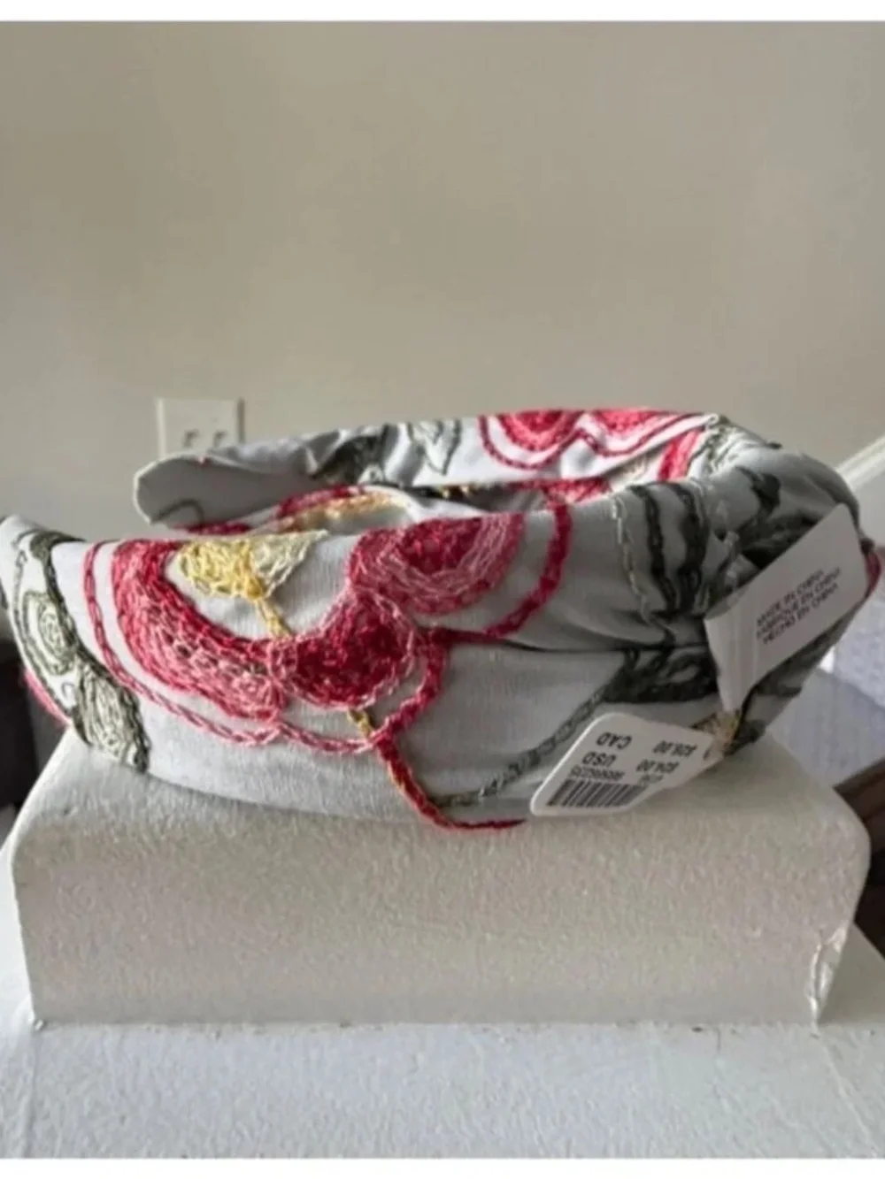 EVERLY x ANTHROPOLOGIE NWT Floral Brocade Knot Headband Light Blue Petal